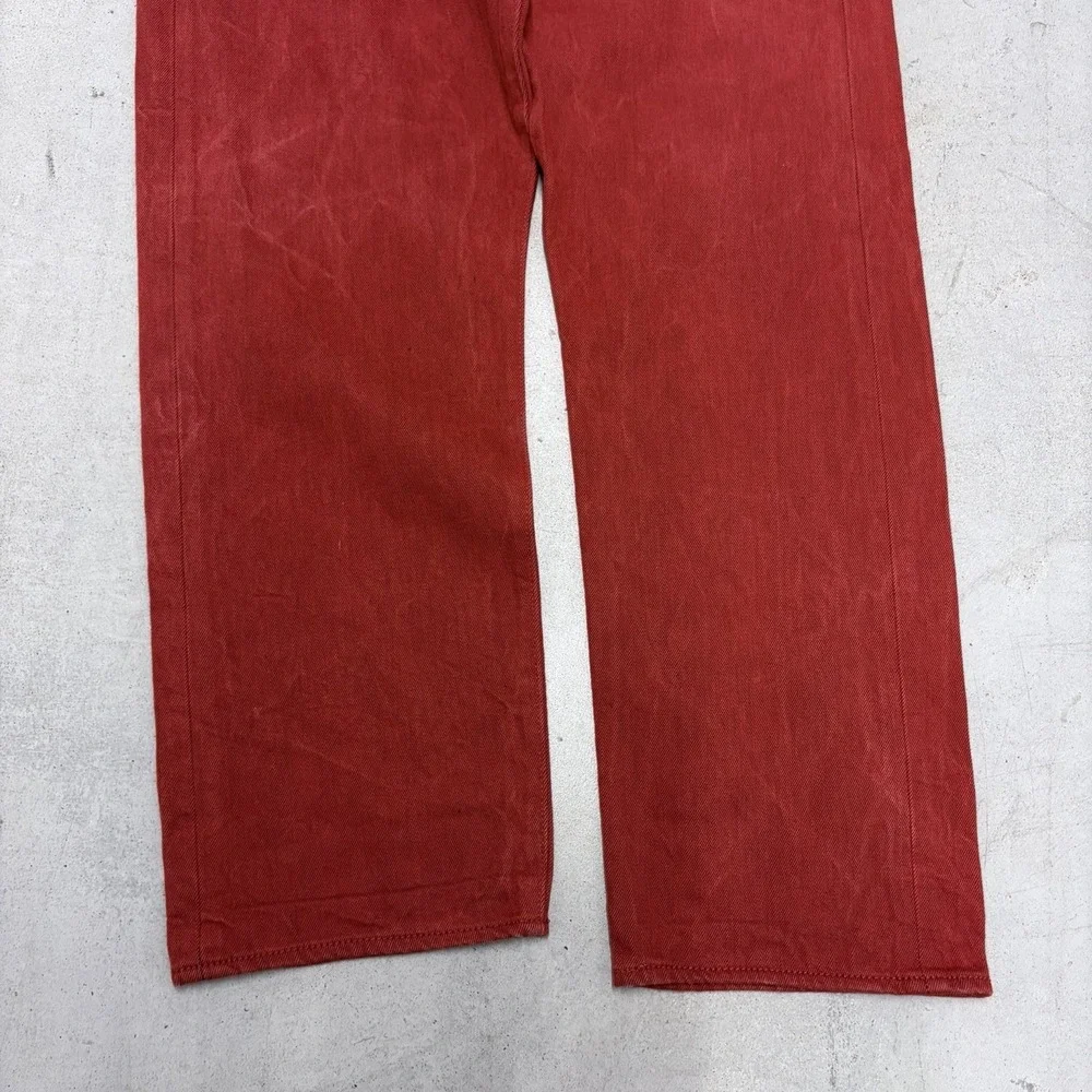 Levi's 501XX Button Fly Jeans Red 40x32 Straight Leg Vintage Color
